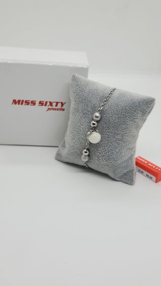 Pulsera MISS SIXTY plata y blanca
