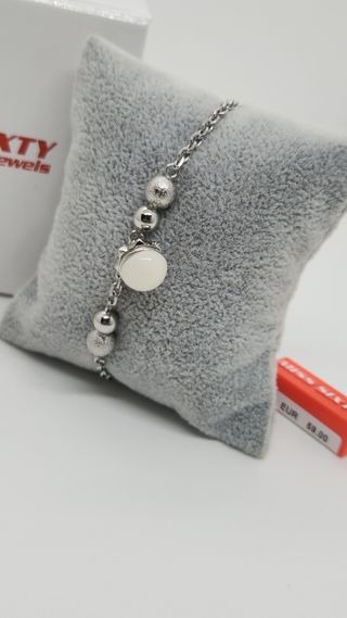 Pulsera MISS SIXTY plata y blanca