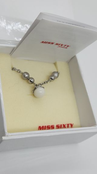 Pulsera MISS SIXTY plata y blanca