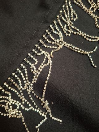 mono  blazer corto pedreria brillos strass zara