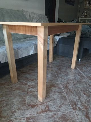 Mesa camilla rectangular con cristal. ¡Rebajada!