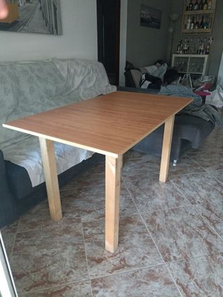 Mesa camilla rectangular con cristal. ¡Rebajada!