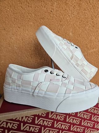 Vans Stackform Woven Check White/Pink