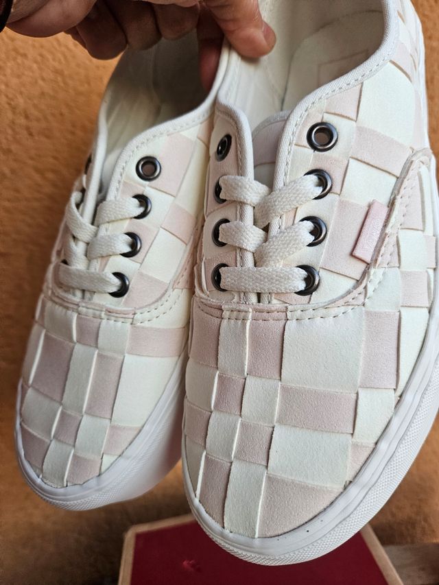 Vans Stackform Woven Check White/Pink