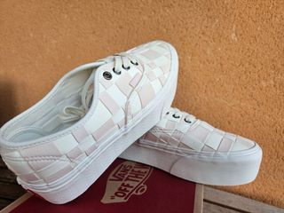 Vans Stackform Woven Check White/Pink