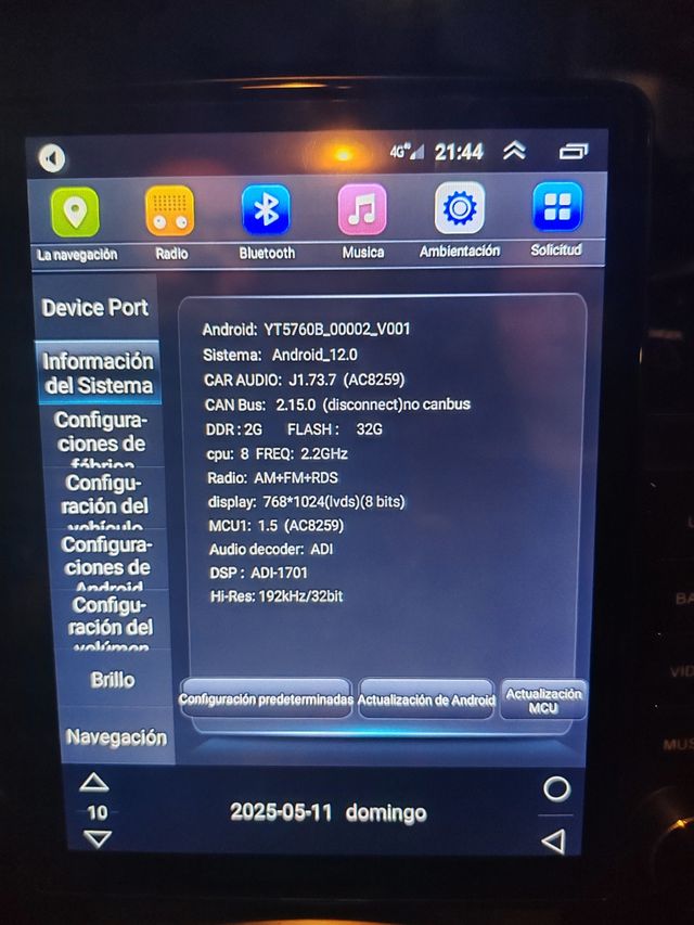 Pantalla táctil Toyota Yaris 2007-2010