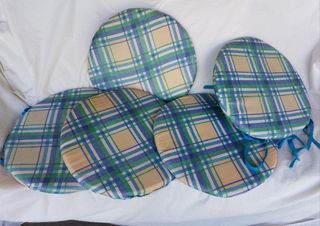 5 Cojines redondos - Tela estampada