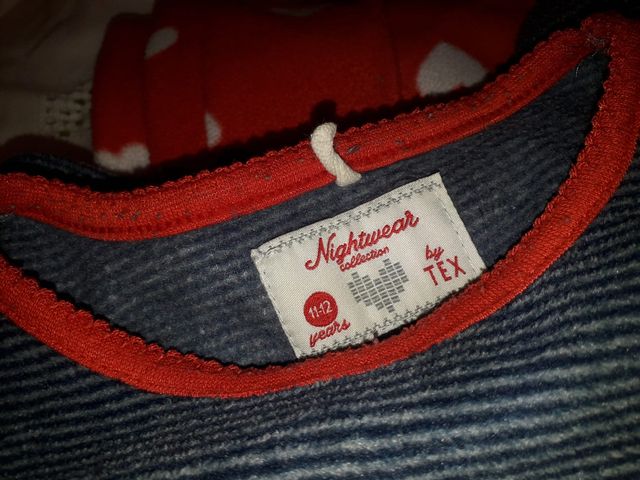 Pijama niña - Corazón - Rojo y Azul