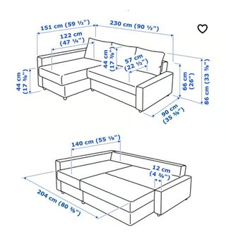 Sofá cama chaise longue - beige