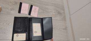 Cartera Tilla Calidad - Piel auténtica Negra.