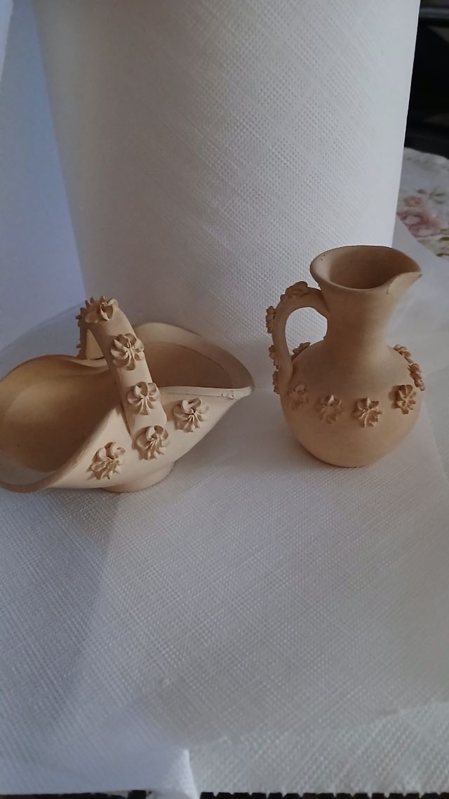 Miniaturas Cerâmica Artesanal - Cesta & Jarra