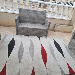 Alfombra salón - Beige y Rojo