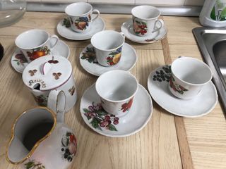 Juego de té - 6 tazas porcelana
