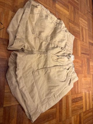 Shorts mujer beige -talla única