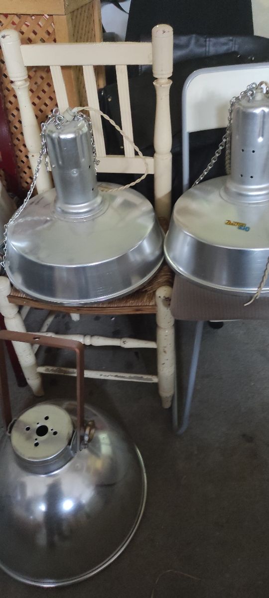 4 Lámparas industriales vintage tipo retro a juego