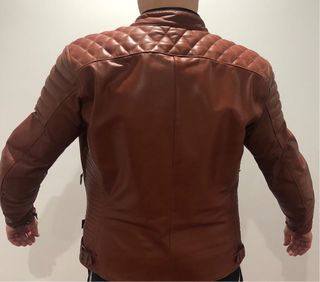 Chaqueta cuero marrón