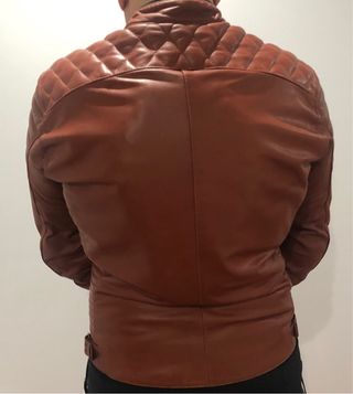 Chaqueta cuero marrón