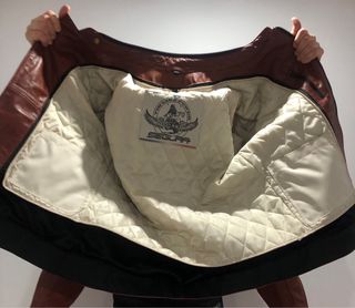 Chaqueta cuero marrón