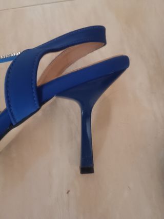 Zapatos tacón azul marino fiesta