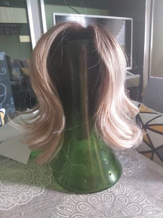 Peluca mujer,  beige y  rubio dorado