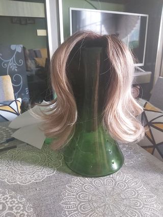Peluca mujer,  beige y  rubio dorado