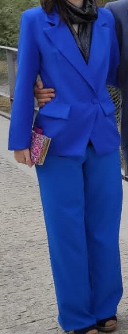 Pantalón de traje, azul - Elegantes