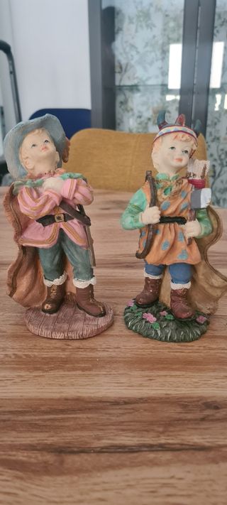 2 Figuras Ceramica Niños