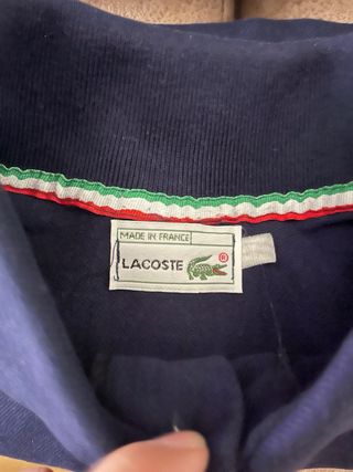 Polo Lacoste azul talla S