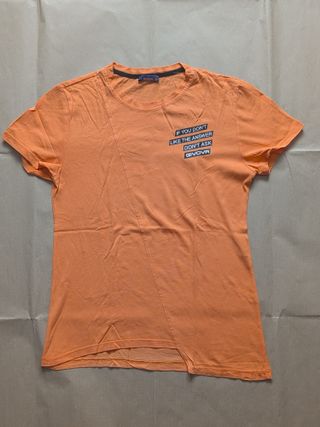Polo a righe & T-shirt arancione