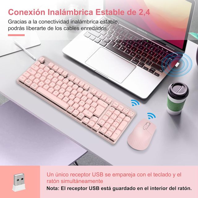 NUEVO Teclado Mecánico y Ratón Inalámbricos FA98
