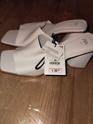Sandalias Zara blancas - talla 39