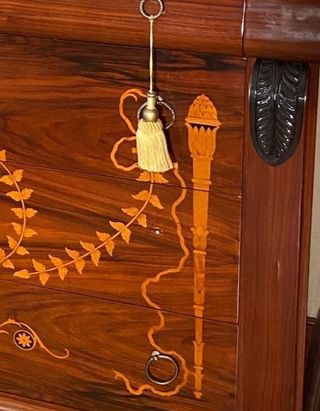 Cómoda antigua marquetería madera