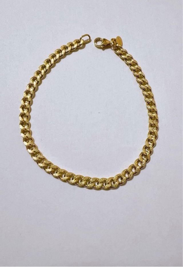 Bracciale groumette cubana in oro giallo 18kt 750