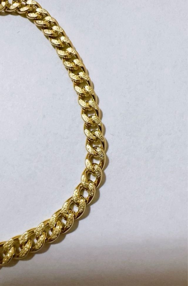 Bracciale groumette cubana in oro giallo 18kt 750