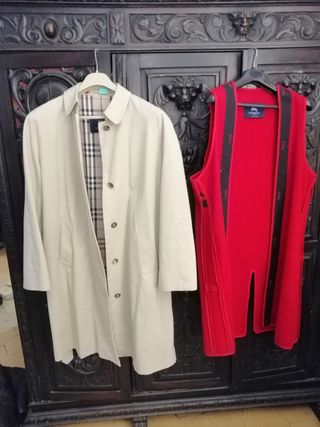 Gabardina Burberry beige con forro para invierno 