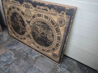Mapa Mundo Vintage - Cuadro Decorativo