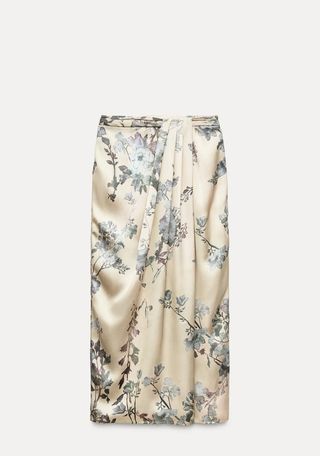 Falda midi Zara beige - nueva con etiqueta