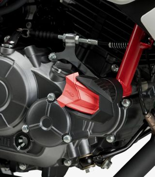 Protector motor moto - rojo + juego de manetas