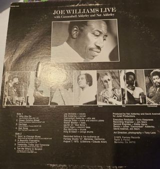 Joe Williams Live - Vinilo LP Jazz