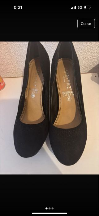 Zapatos MaryPaz tacón negros 38
