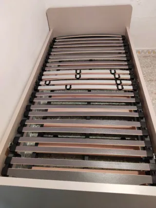 Cama nido infantil beige y gris