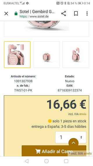 Auriculares inalámbricos blancos