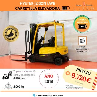 CARRETILLA ELEVADORA ELECTRICA HYSTER 2000 KG
