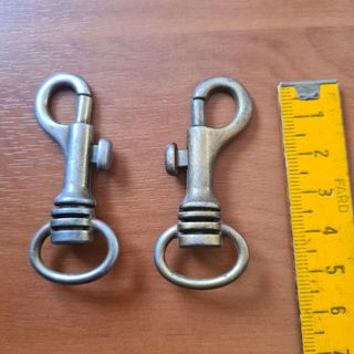 2 Gancio Moschettone Vintage portachiavi retrò