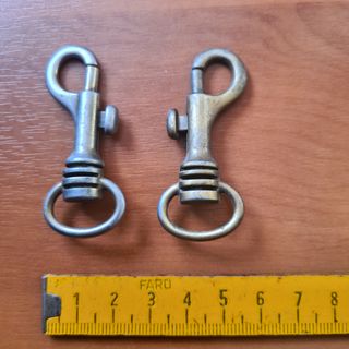 2 Gancio Moschettone Vintage portachiavi retrò