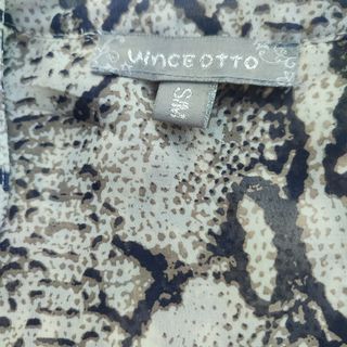 Camisa serpiente beige-marrón S/M