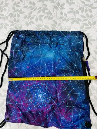 Mochila de deporte de cuerdas azul. Solo envio