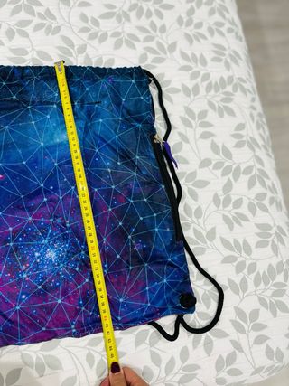 Mochila de deporte de cuerdas azul. Solo envio