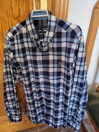 Camisa Spagnolo cuadros azul talla L