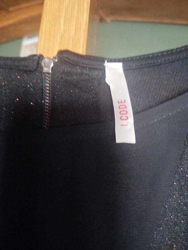 Vestido i-CODE negro c/ brillos